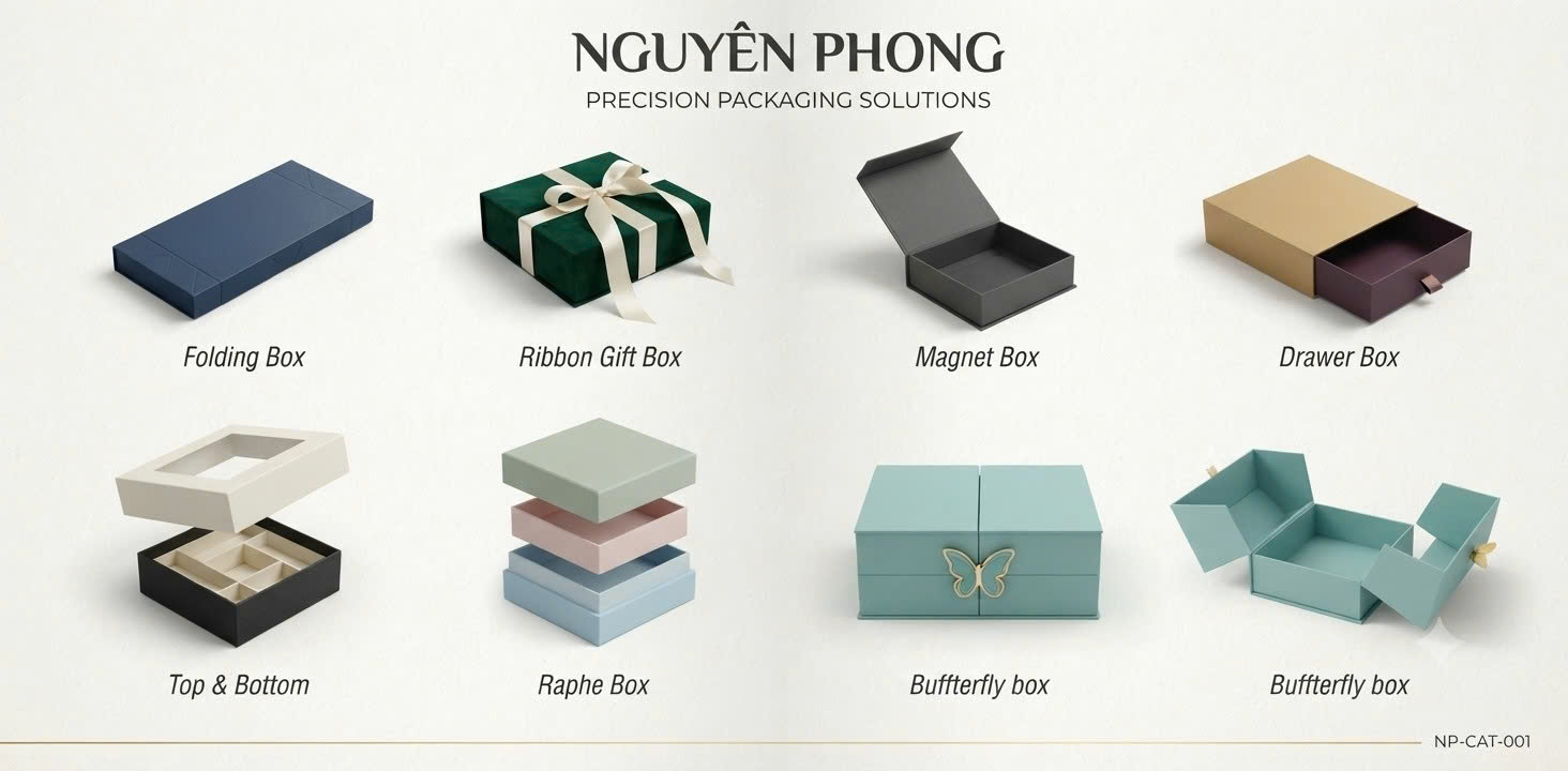 Các loại hộp cứng phổ biến
